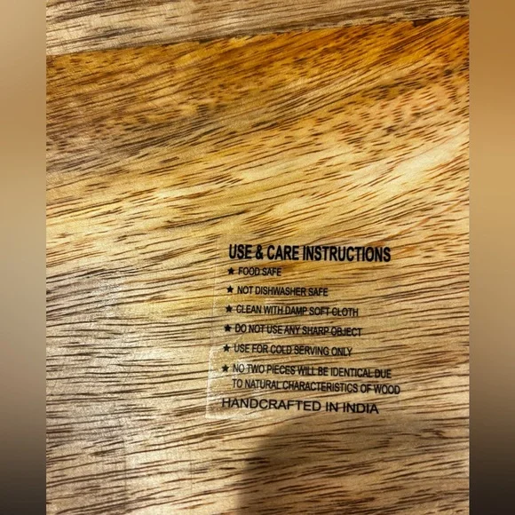 New Rectangular Wood Charcuterie Board.  Never used - Picture 4 of 7